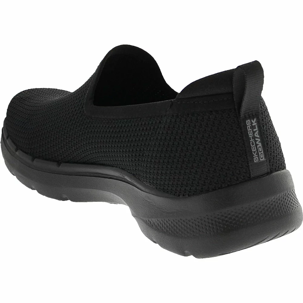 Skechers Go Walk 6 Clear Virtue Walking Shoes - Womens Black Black - Image 3