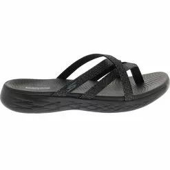 Skechers On The Go 600 Dainty Slide Sandals - Womens Black Grey