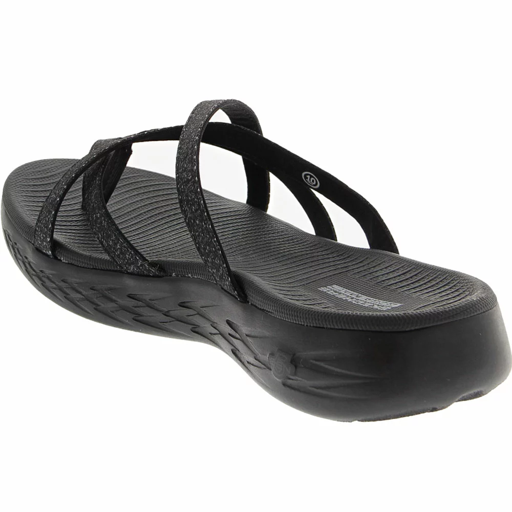 Skechers On The Go 600 Dainty Slide Sandals - Womens Black Grey - Image 3