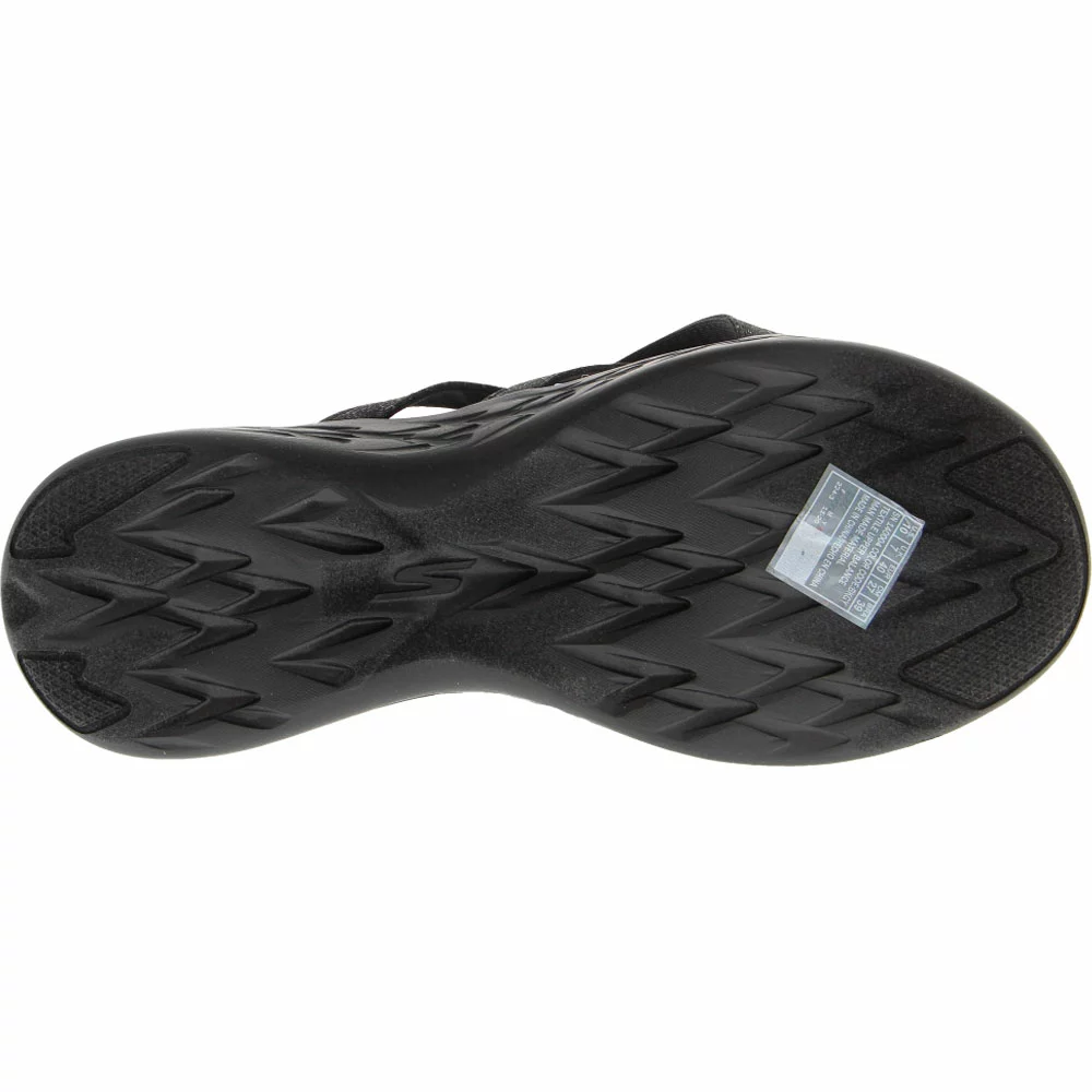 Skechers On The Go 600 Dainty Slide Sandals - Womens Black Grey - Image 4