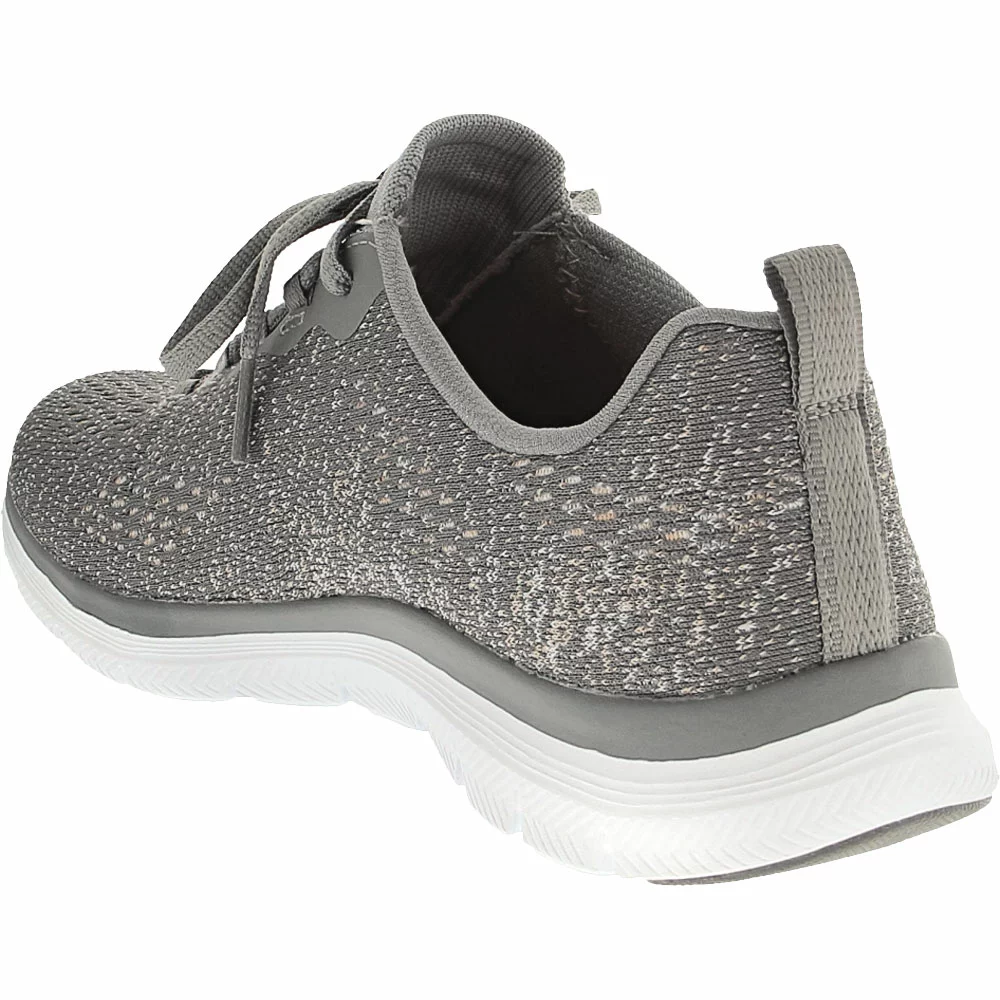 Skechers Flex Appeal 4 Vividspi Lifestyle Shoes - Womens Grey - Image 3