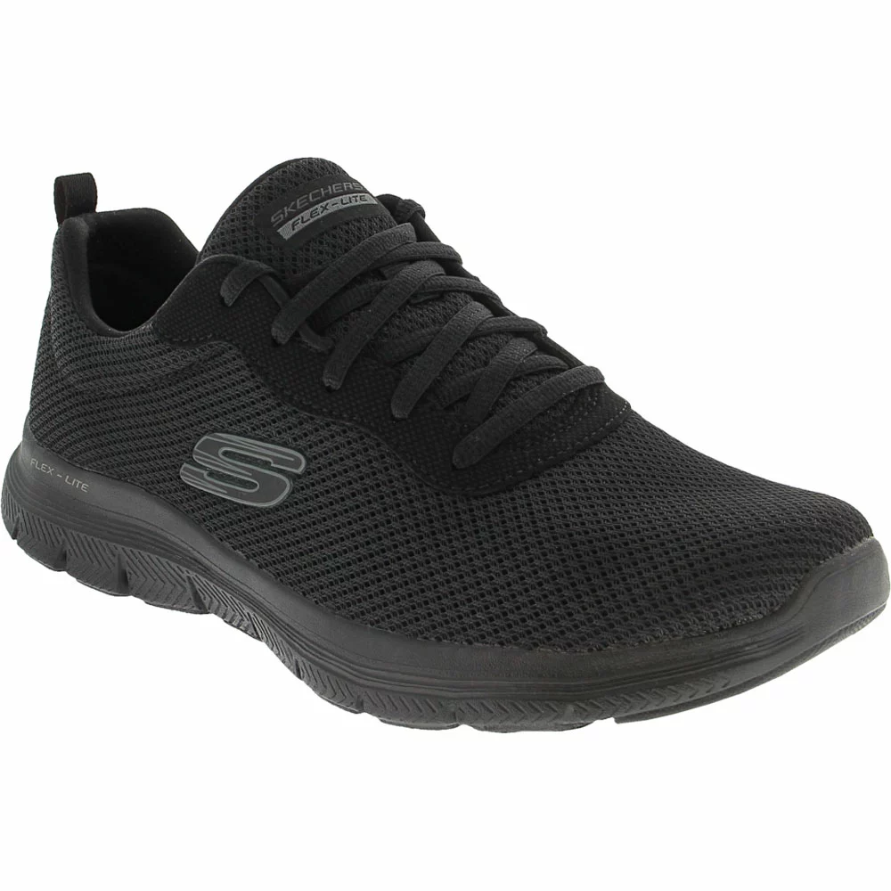 Skechers Flex Appeal 4 Brillian Lifestyle Shoes - Womens Black Black - Image 2