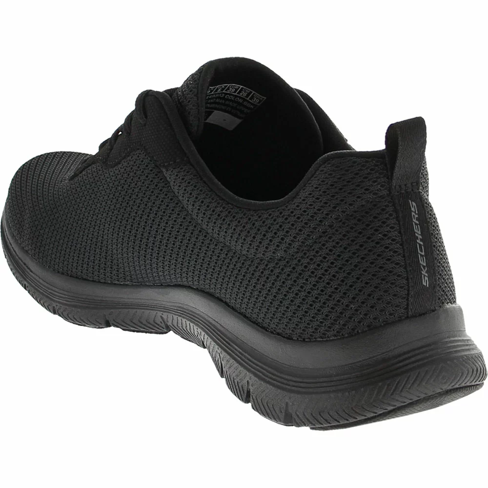 Skechers Flex Appeal 4 Brillian Lifestyle Shoes - Womens Black Black - Image 3