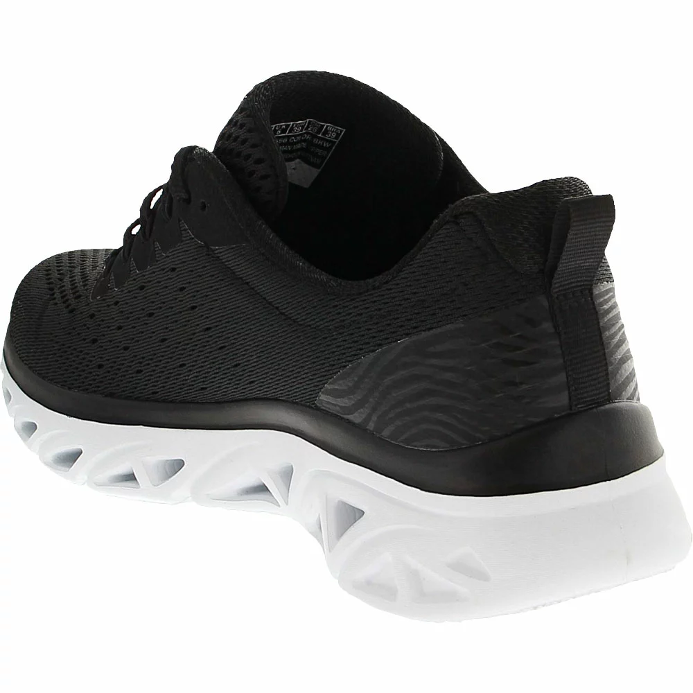 Skechers Glide Step Sport New Facets Womens Lifestyle Shoes Black White - Image 3