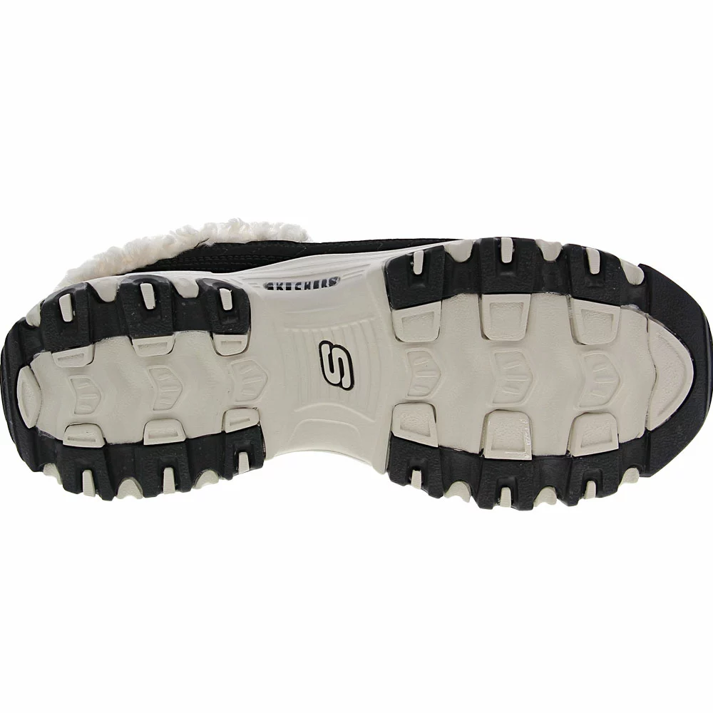 Skechers D Lites Lifestyle Shoes - Womens Black White - Image 4