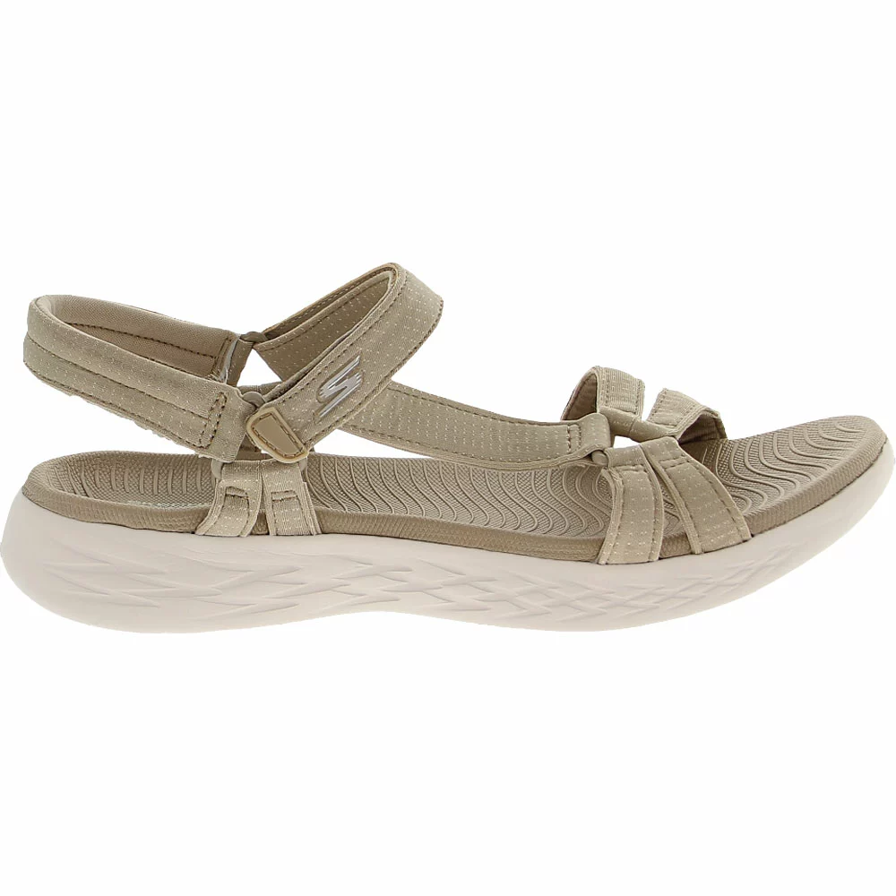 Skechers On The Go 600 Brillian Slide Sandals - Womens Natural