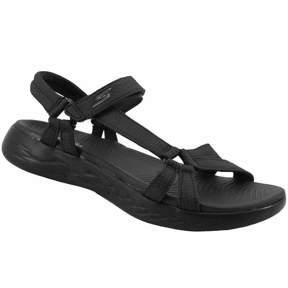 Skechers On The Go 600 Brillian Slide Sandals - Womens Black Black - Image 2