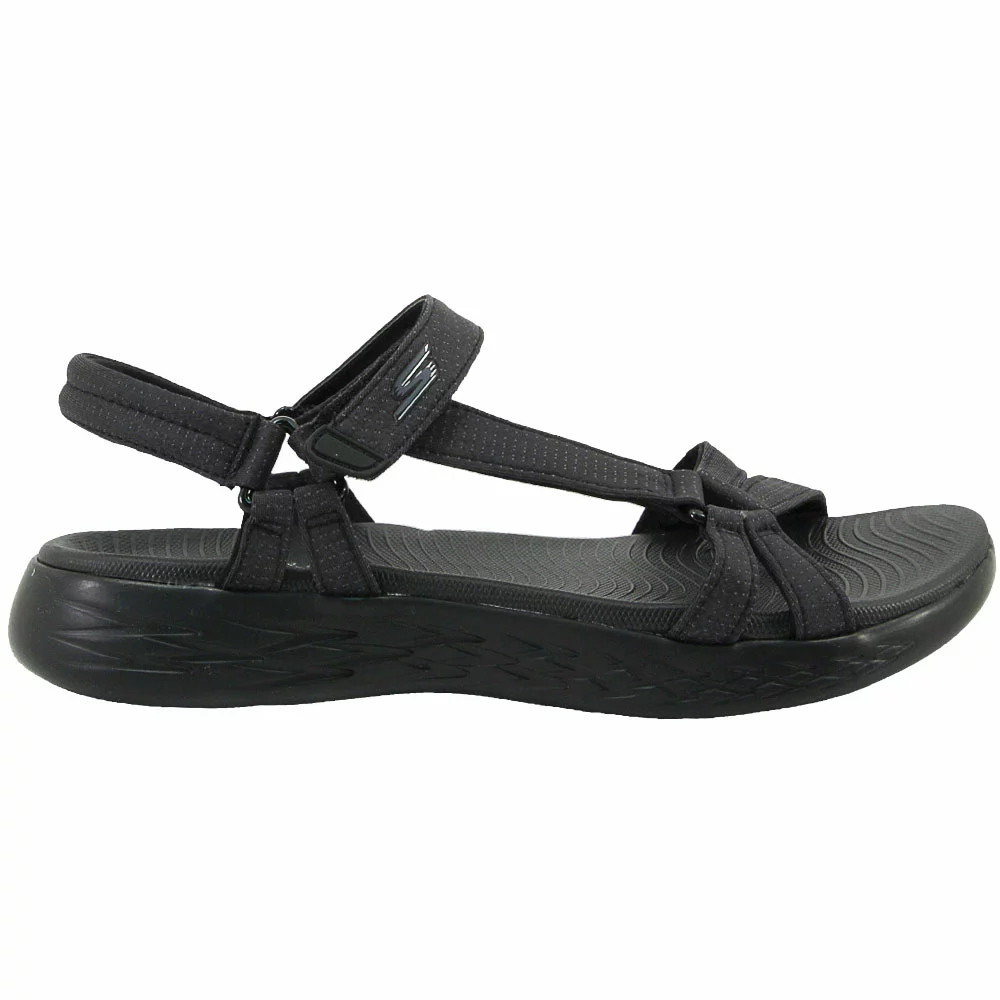 Skechers On The Go 600 Brillian Slide Sandals - Womens Black Black