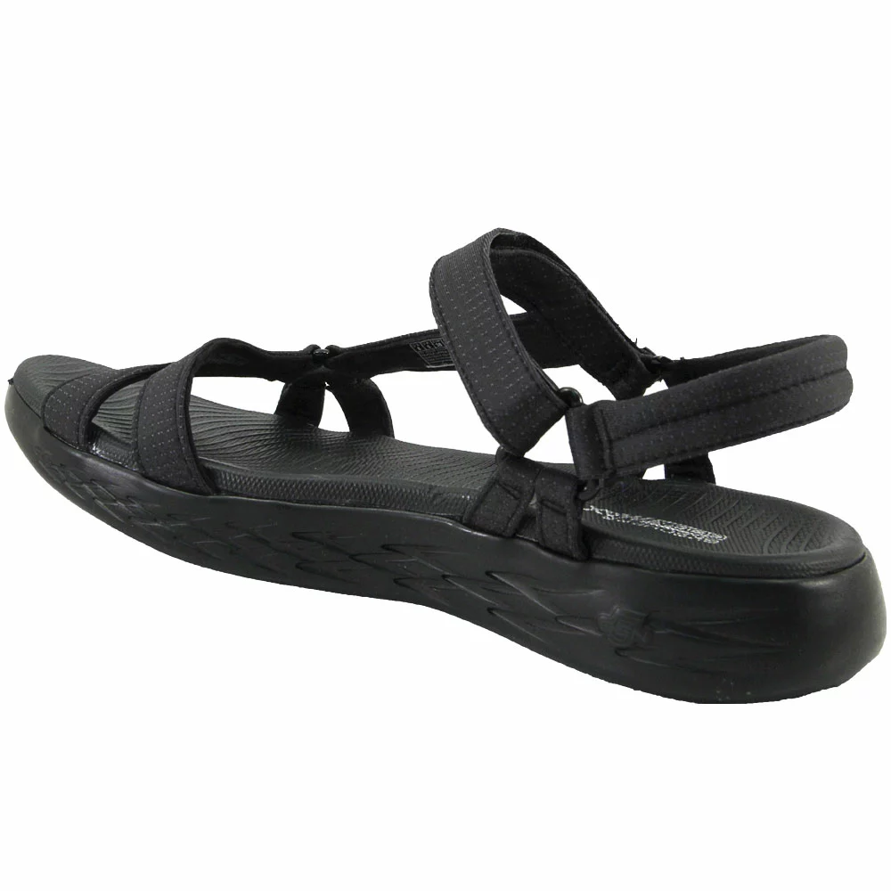 Skechers On The Go 600 Brillian Slide Sandals - Womens Black Black - Image 3