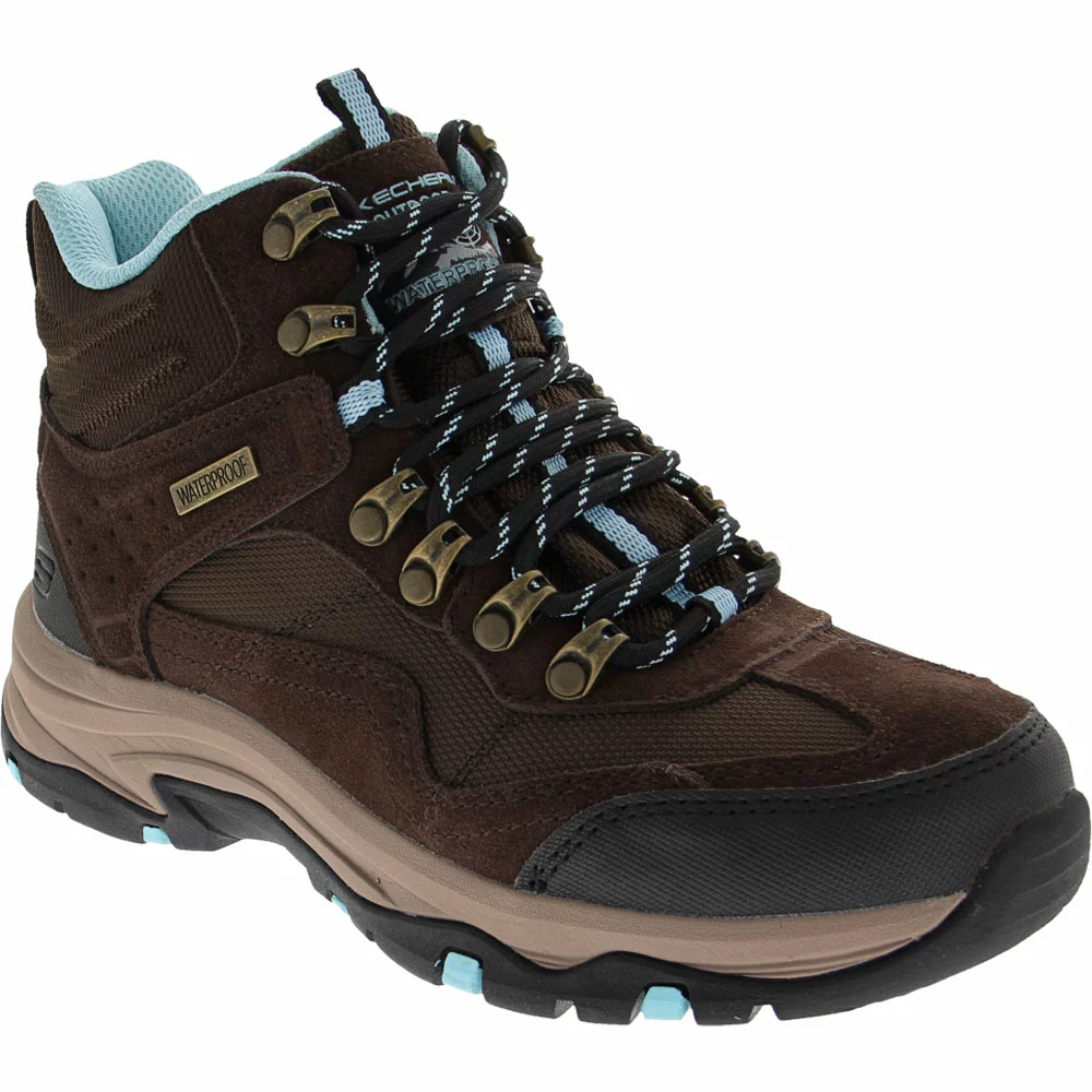 Skechers Trego Mid Waterproof Hiking Boots - Womens Chocolate - Image 2