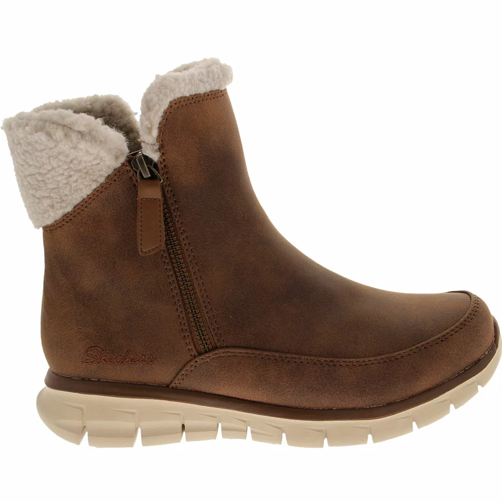 Skechers Synergy Collar Winter Boots - Womens Chestnut
