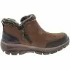 Skechers Easy Going Zip It Casual Boots - Womens Chocolate
