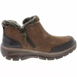 Skechers Easy Going Zip It Casual Boots - Womens Chocolate