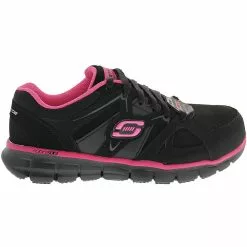 Skechers Work Synergy Sr Safety Toe Work Shoes - Womens Black Pink