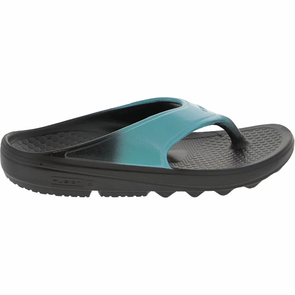 Spenco Insoles Spenco Fusion 2 Fade Thong Flip Flops - Womens Black Blue