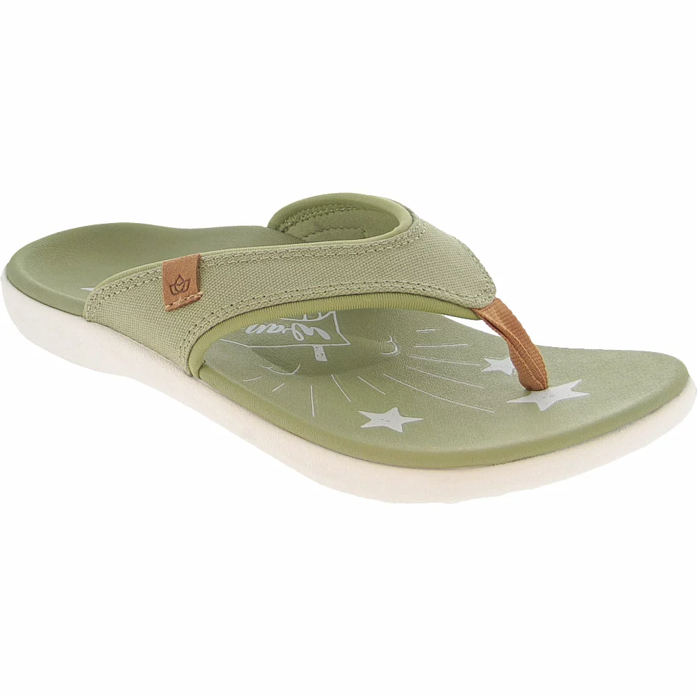Spenco Insoles Spenco Yumi Believe Thong Flip Flops - Womens Olive - Image 2