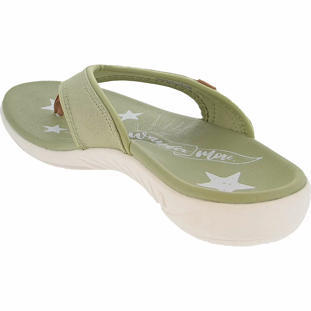 Spenco Insoles Spenco Yumi Believe Thong Flip Flops - Womens Olive - Image 3