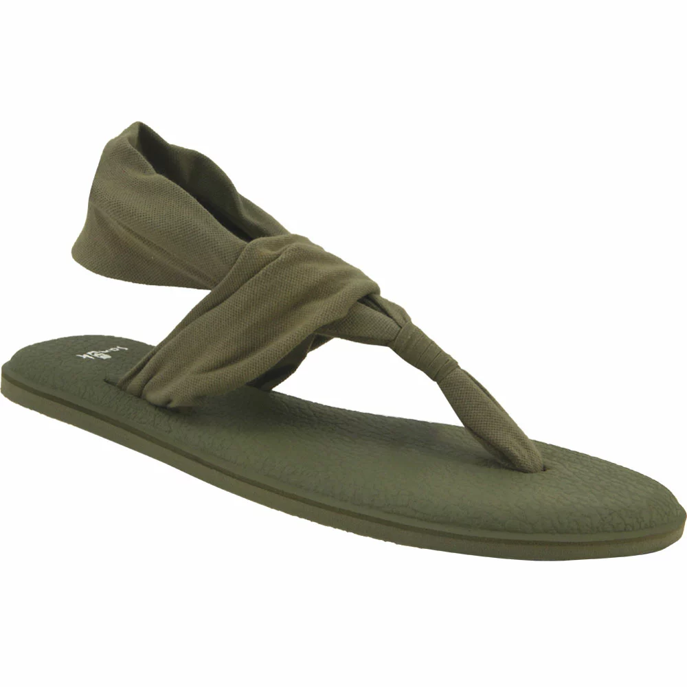 Sanuk Yoga Sling 2 Spectrum Flip Flops - Womens Olive - Image 2