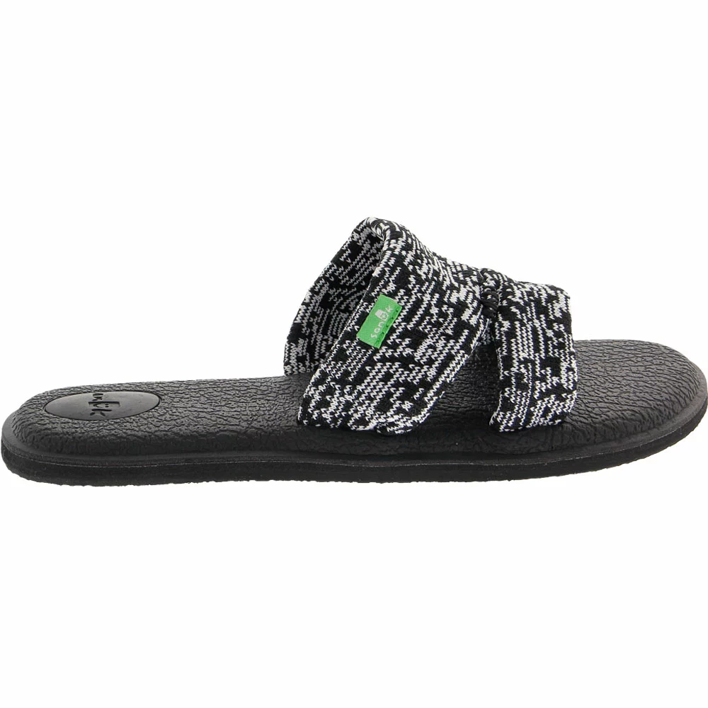 Sanuk Yoga Mat Capri Knit Flip Flops - Womens Black Multi Knit