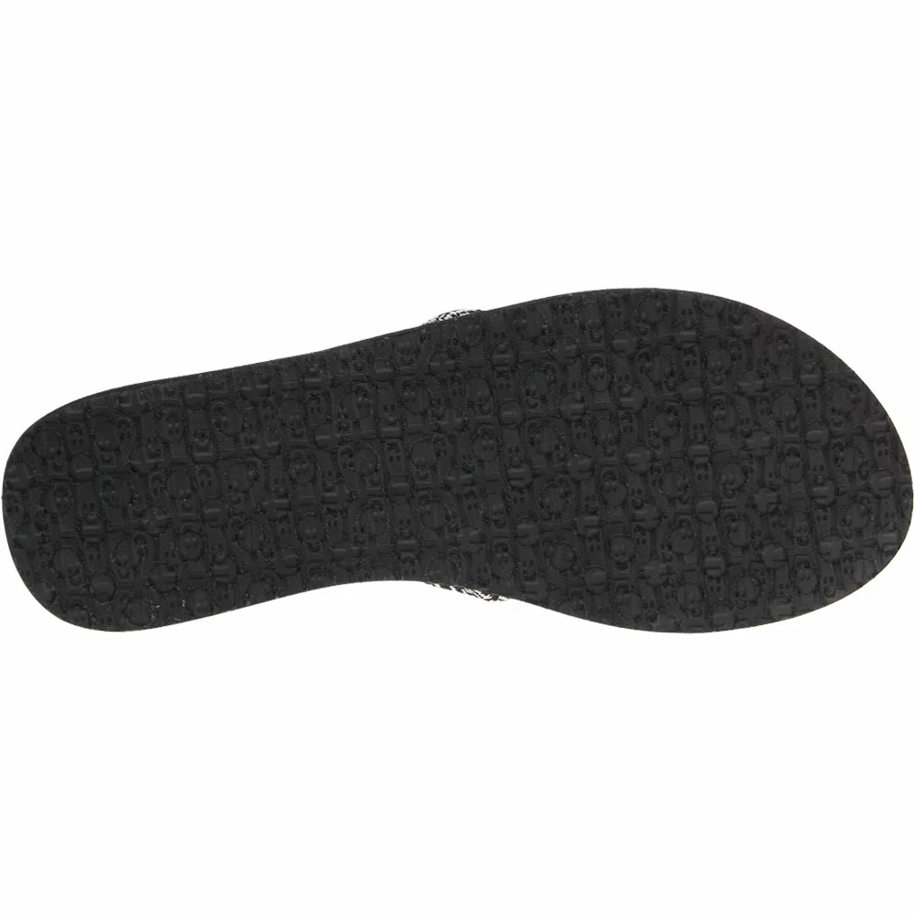 Sanuk Yoga Mat Capri Knit Flip Flops - Womens Black Multi Knit - Image 4