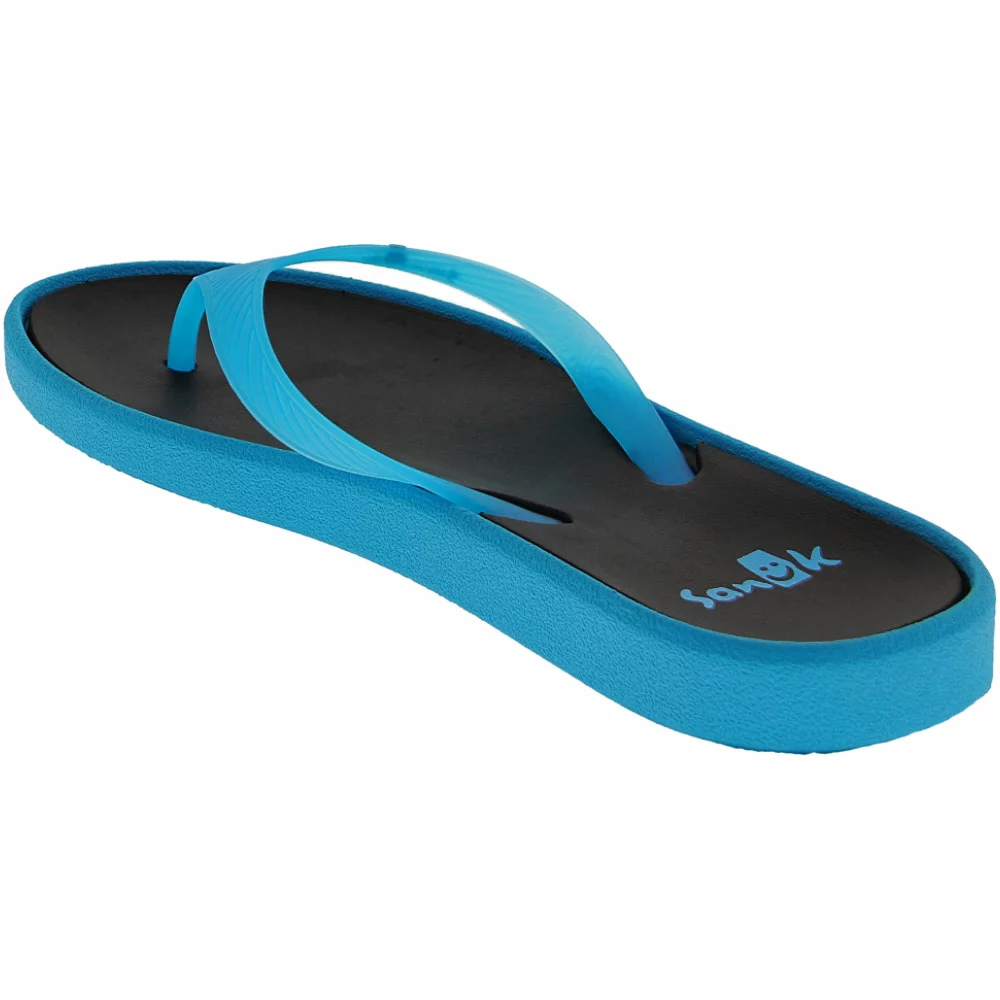 Sanuk Sidewalker Neon Flip Flops - Womens Neon Blue - Image 3