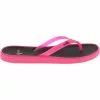 Sanuk Sidewalker Neon Flip Flops - Womens Neon Pink