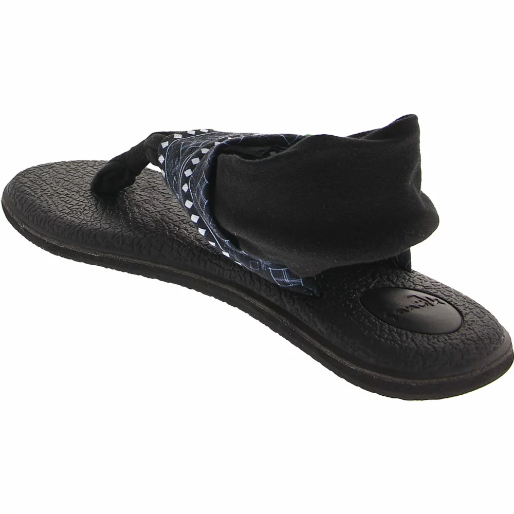 Sanuk Yoga Sling 2 Prints Flip Flops - Womens Abbot Kinney Black - Image 3