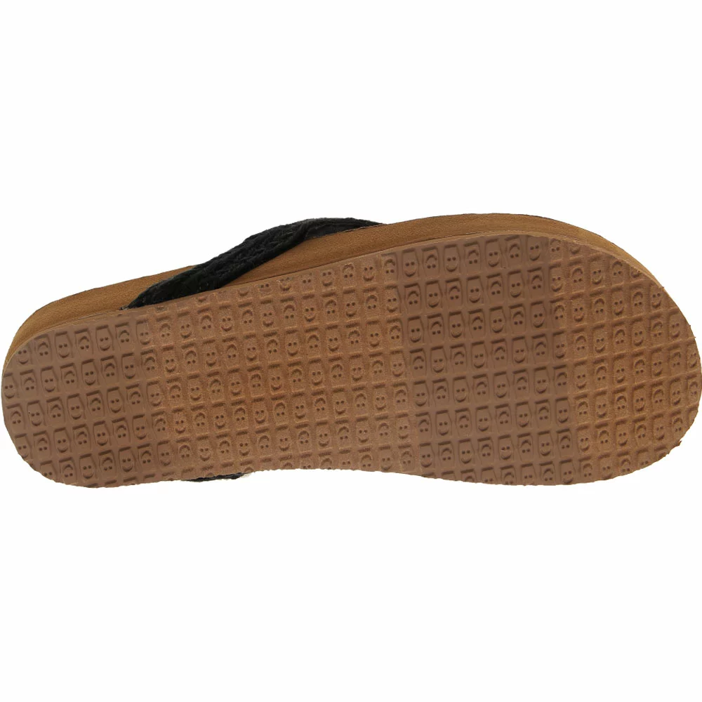 Sanuk She Loungy Hemp Flip Flops - Womens Black - Image 4