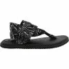 Sanuk Yoga Sling 2 Snake Flip Flops - Womens Black White