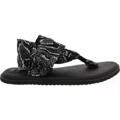 Sanuk Yoga Sling 2 Snake Flip Flops - Womens Black White