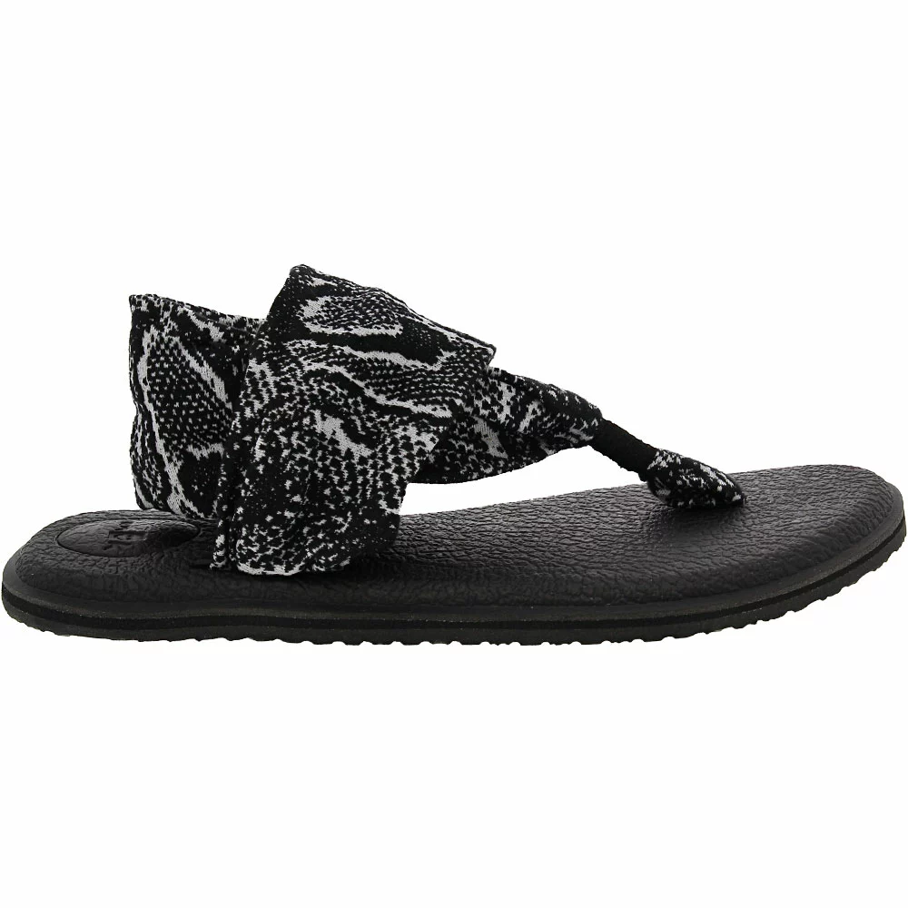 Sanuk Yoga Sling 2 Snake Flip Flops - Womens Black White