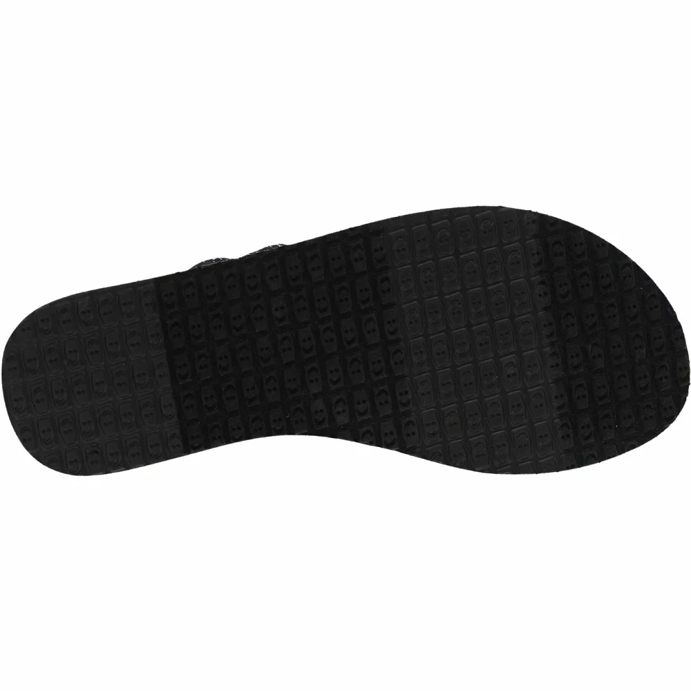 Sanuk Yoga Sling 2 Snake Flip Flops - Womens Black White - Image 4