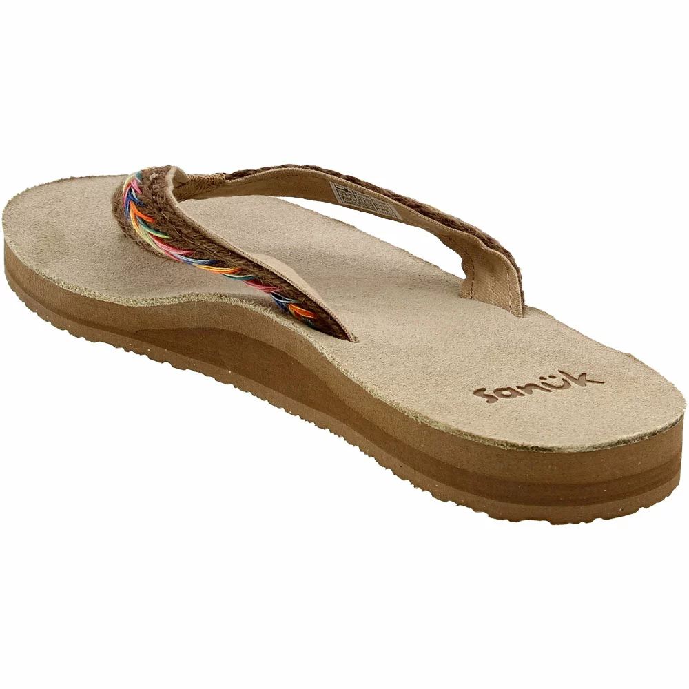 Sanuk Fraidy Hemp Flip Flops - Womens Tan - Image 3