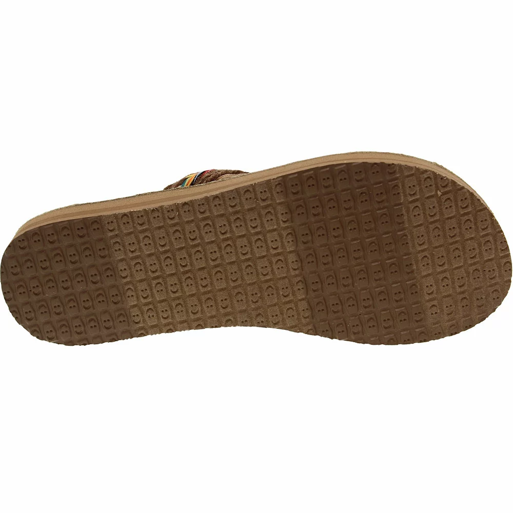 Sanuk Fraidy Hemp Flip Flops - Womens Tan - Image 4