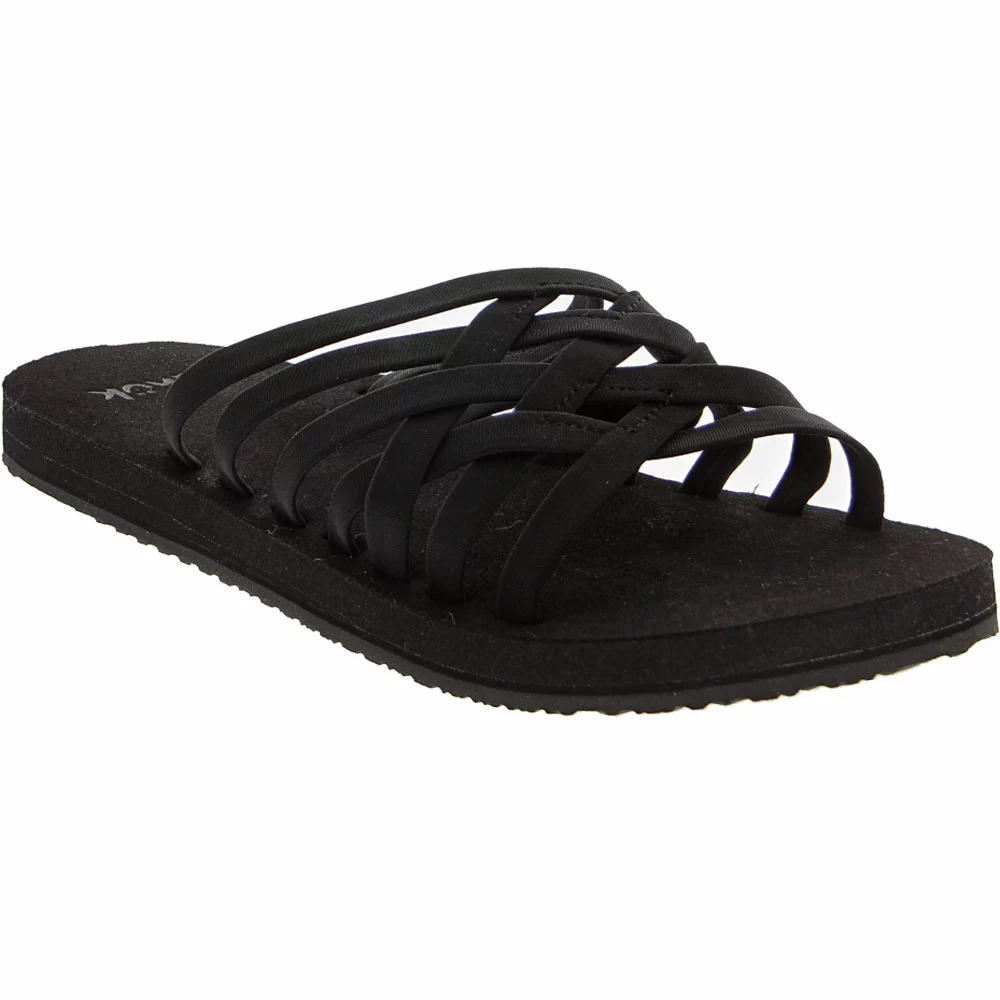 Sanuk Rio Slide Flip Flops - Womens Black - Image 2