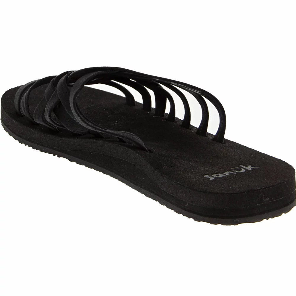 Sanuk Rio Slide Flip Flops - Womens Black - Image 3