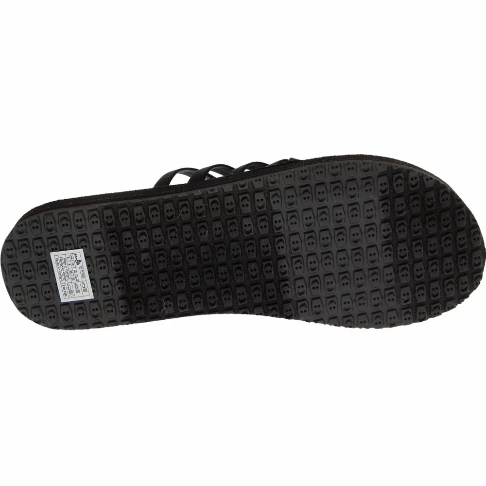 Sanuk Rio Slide Flip Flops - Womens Black - Image 4