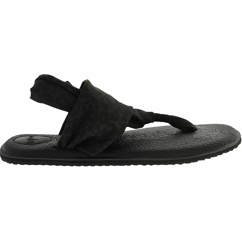 Sanuk Yoga Sling 2 Cheetah Flip Flops - Womens Black