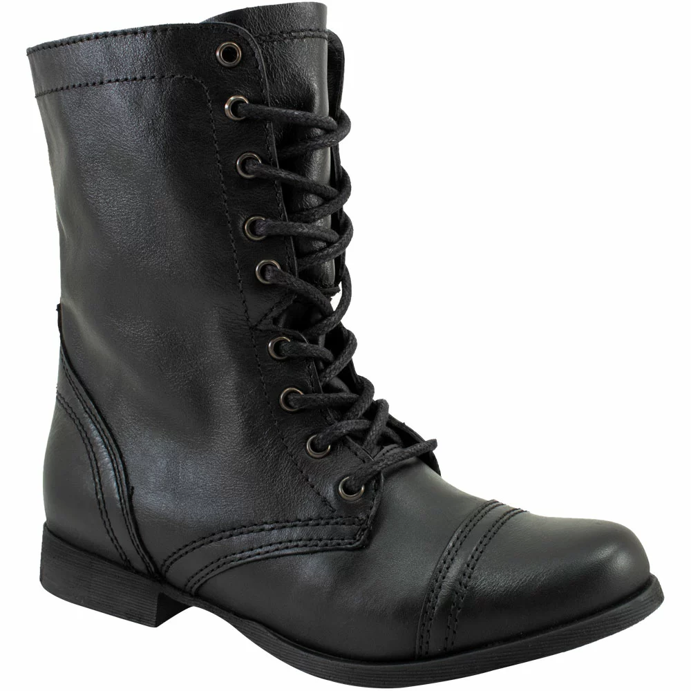 Steve Madden Troopa Military Dress Boots - Womens Black - Image 2