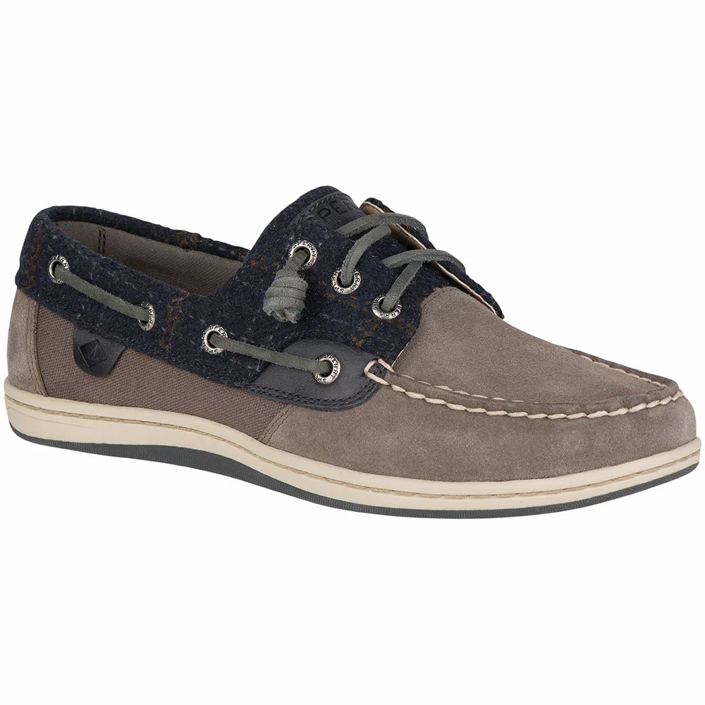 Sperry Songfish Suede Wool Boat Shoes - Womens Navy - Image 2