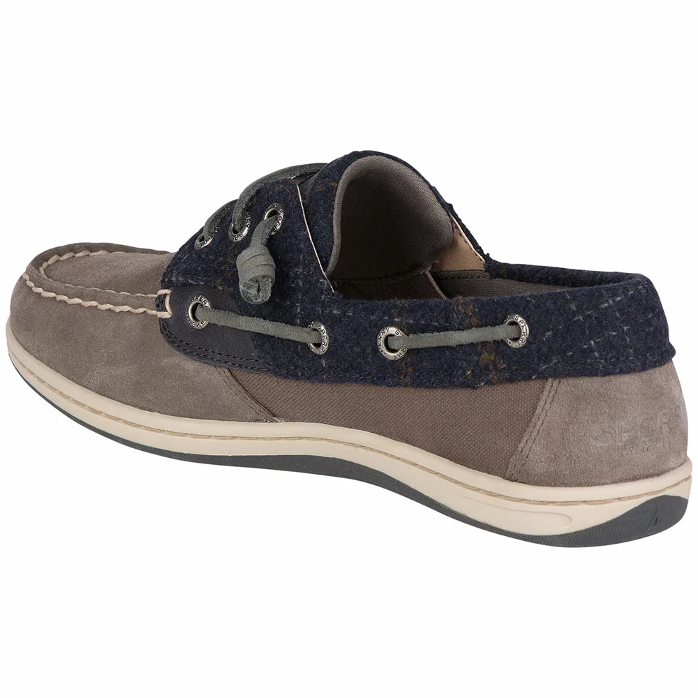 Sperry Songfish Suede Wool Boat Shoes - Womens Navy - Image 3