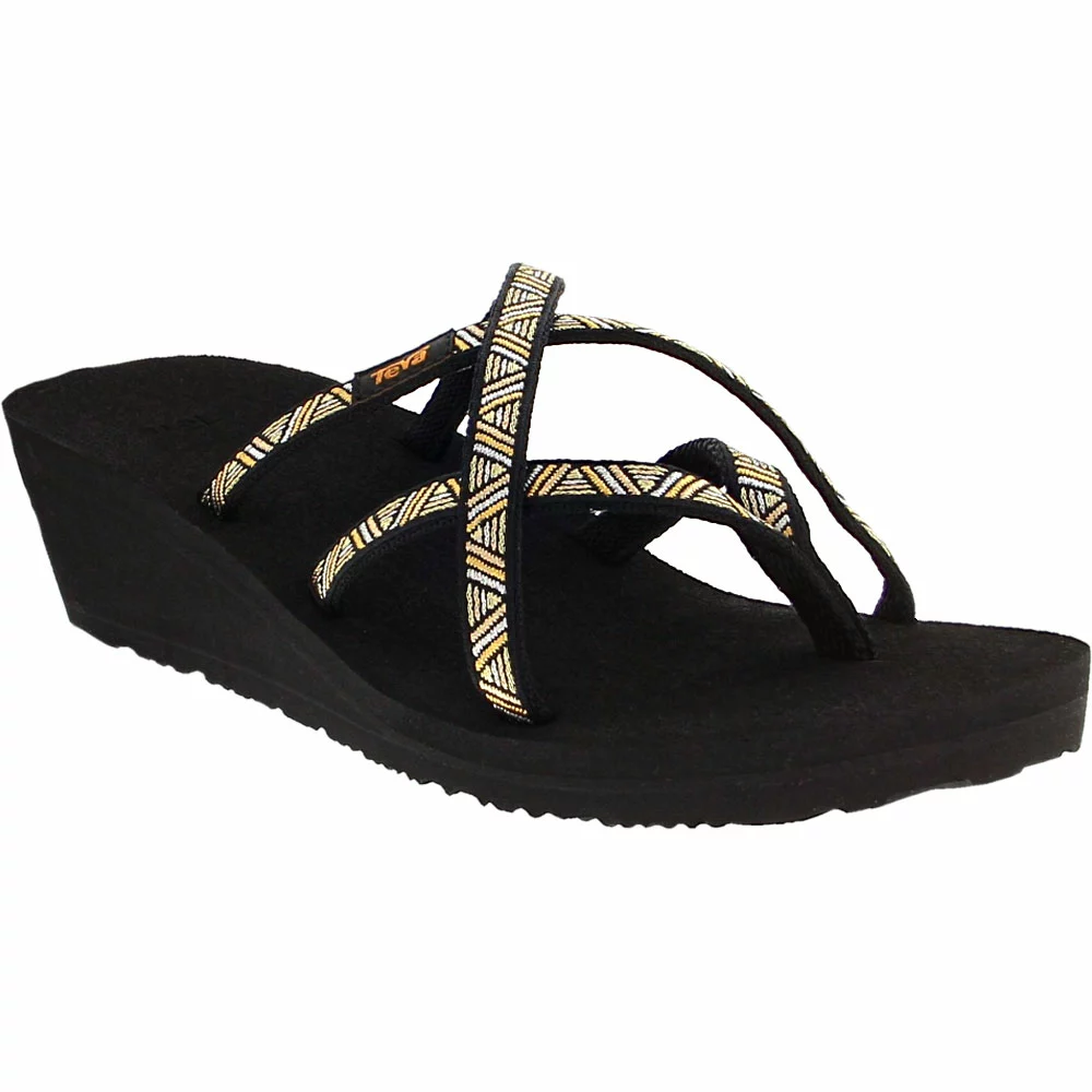 Teva Mush Mandalyn Wedge Ola 2 Sandals - Womens Agave Black Metallic - Image 2