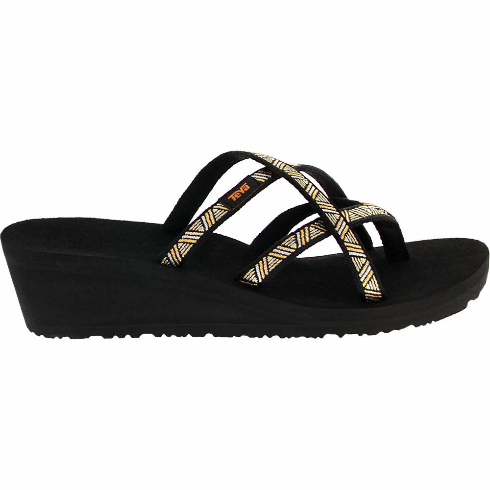 Teva Mush Mandalyn Wedge Ola 2 Sandals - Womens Agave Black Metallic
