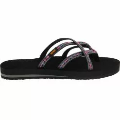 Teva Olowahu Flip Flop Sandals - Womens Black Pink