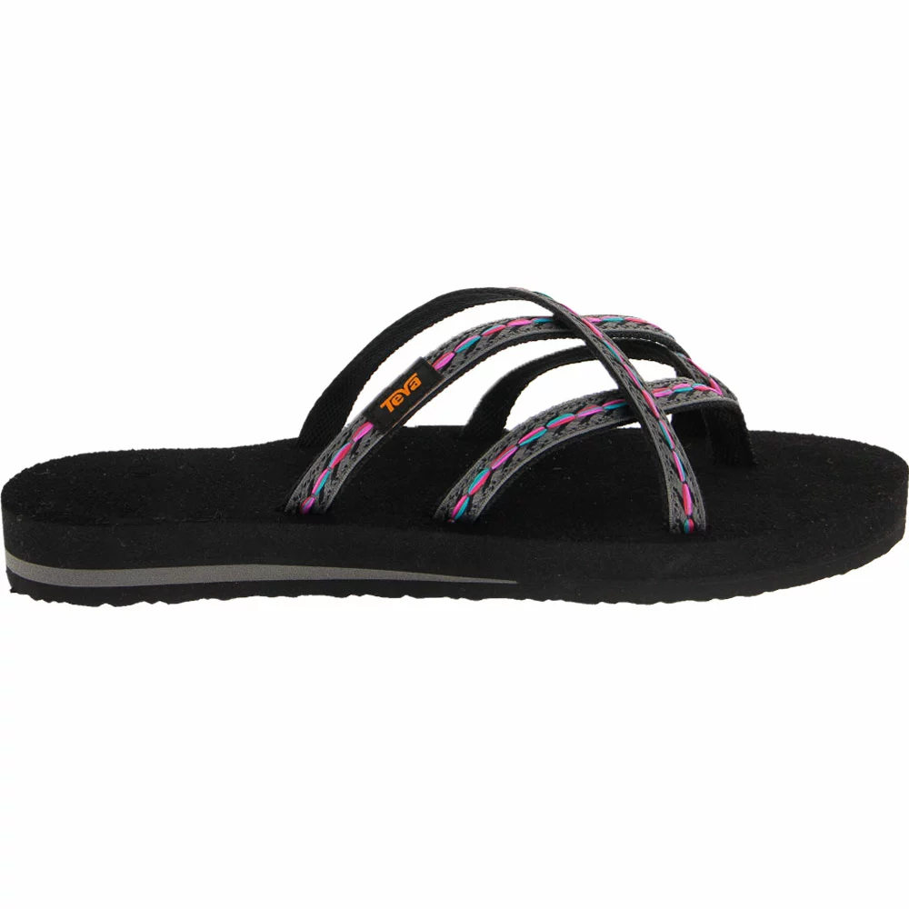 Teva Olowahu Flip Flop Sandals - Womens Black Pink