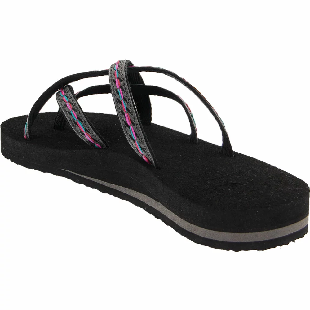 Teva Olowahu Flip Flop Sandals - Womens Black Pink - Image 3