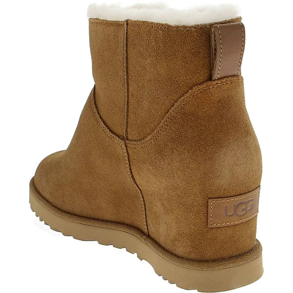 UGG Boots UGG Classic Femme Zip Mini Casual Boots - Womens Chestnut - Image 3