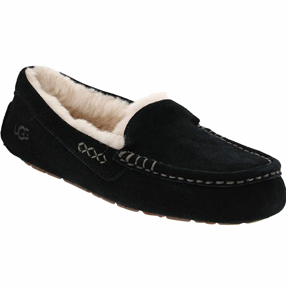 UGG Boots UGG Australia Ansley Sheepskin Moccasin Slippers - Womens Black Black - Image 2