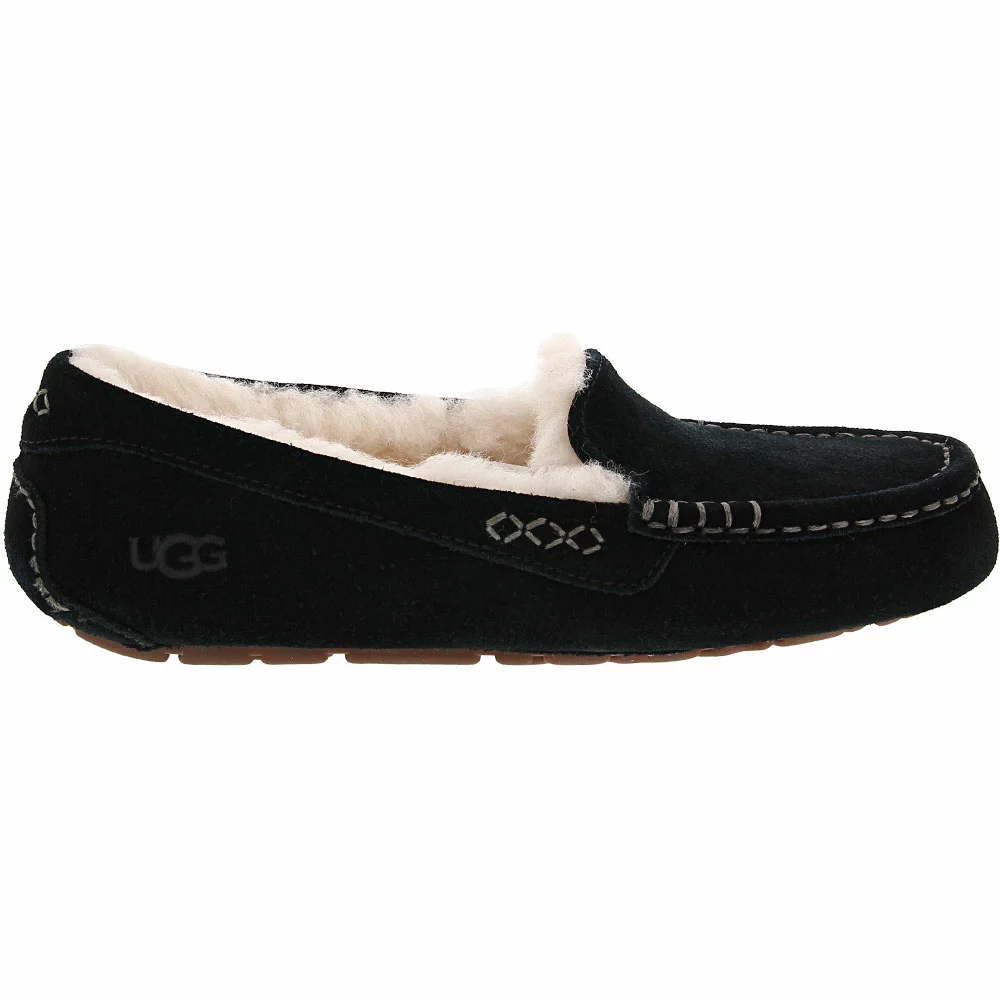 UGG Boots UGG Australia Ansley Sheepskin Moccasin Slippers - Womens Black Black