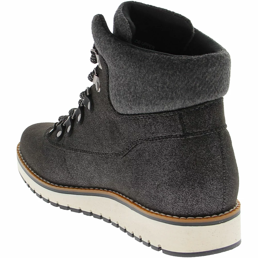 White Mountain Cozy Casual Boots - Womens Black Textile - Image 3